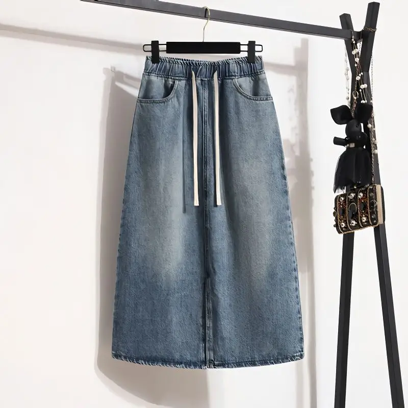 2023 New Arrival Spring Summer Korean Style Women Loose Casual A-line Mid-calf Skirt Elastic Waist Cotton Denim Skirts D125
2023 New Arrival Spring Summer Korean Style Women Loose Casual A-line Mid-calf Skirt Elastic Waist Cotton Denim Skirts D125