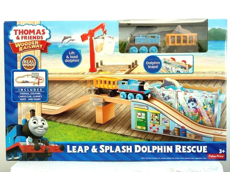 Thomas and Friends Wooden Magnetic Train Toy Luxury Beech Track Leap and Splash Dolphin Rescue Set Children Toy Birthday Gift
Thomas and Friends Wooden Magnetic Train Toy Luxury Beech Track Leap and Splash Dolphin Rescue Set Children Toy Birthday Gift