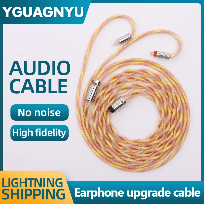 Yguagnyu 2 Core 7n Coaxial Headphone Upgrade Cable Single Crystal Copper Gold-Plated Conductor 2pin With 3.5mm/Modular
Yguagnyu 2 Core 7n Coaxial Headphone Upgrade Cable Single Crystal Copper Gold-Plated Conductor 2pin With 3.5mm/Modular