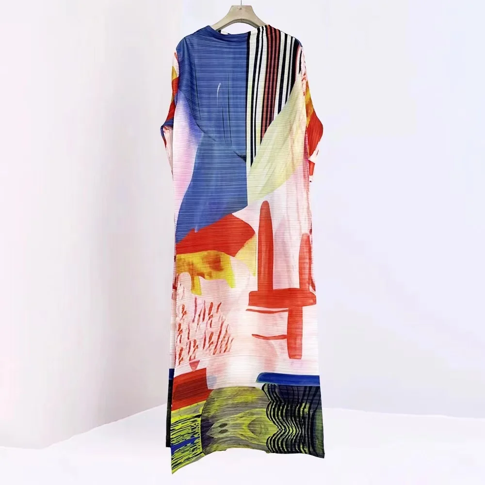 Плиссированное шикарное и элегантное вечернее платье ALSEY Miyake, модное, высокое, осень 2023, новое, темпераментное, свободное платье средней длины с принтом
Плиссированное шикарное и элегантное вечернее платье ALSEY Miyake, модное, высокое, осень 2023, новое, темпераментное, свободное платье средней длины с принтом