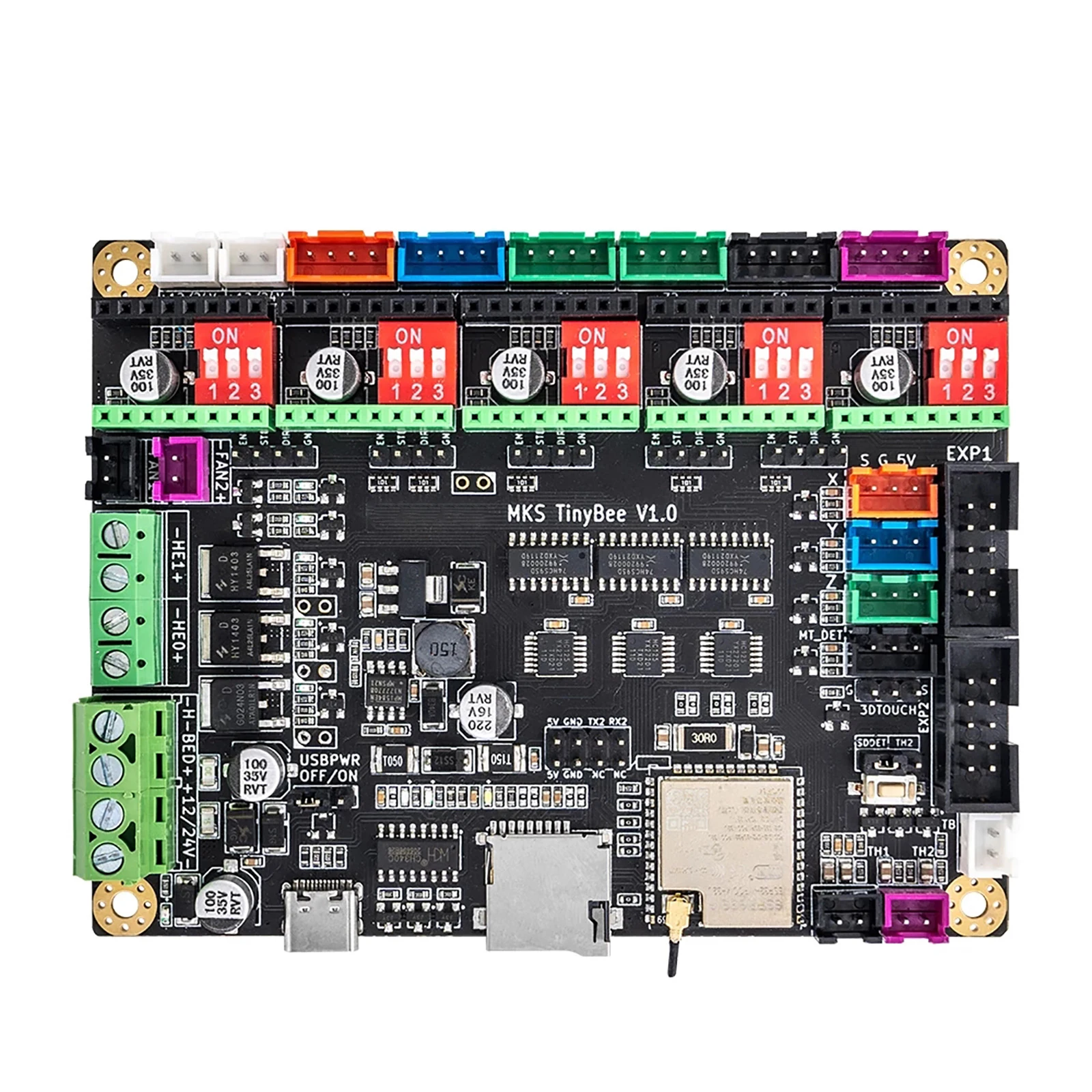 Материнская плата MKS TinyBee, контроллер обновления для 3D принтера, ESP32 Wi-Fi MCU, поддерживает встроенную микросхему Marlin2.0
Материнская плата MKS TinyBee, контроллер обновления для 3D принтера, ESP32 Wi-Fi MCU, поддерживает встроенную микросхему Marlin2.0