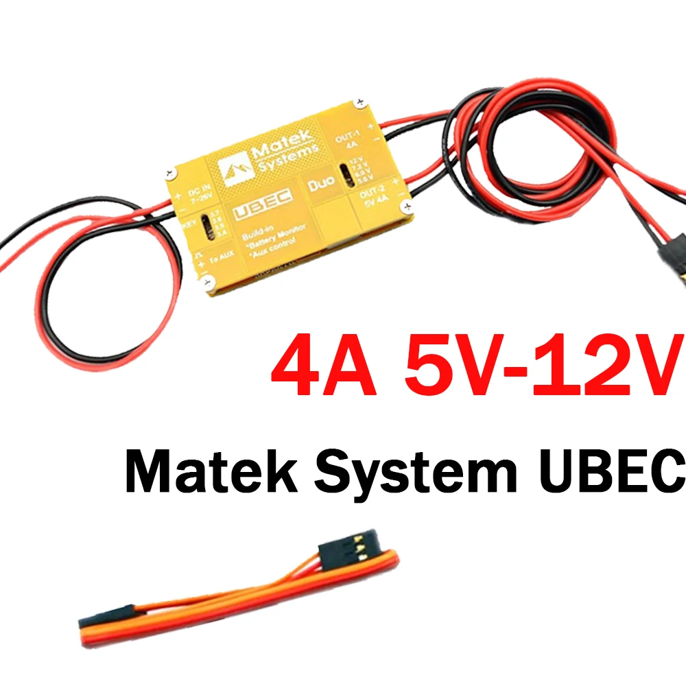 Matek System UBEC DUO 4A 5V-12V Two Output Channel For RC Quadcopter RC Airplane RC Multicopter UBEC Power Model
Matek System UBEC DUO 4A 5V-12V Two Output Channel For RC Quadcopter RC Airplane RC Multicopter UBEC Power Model