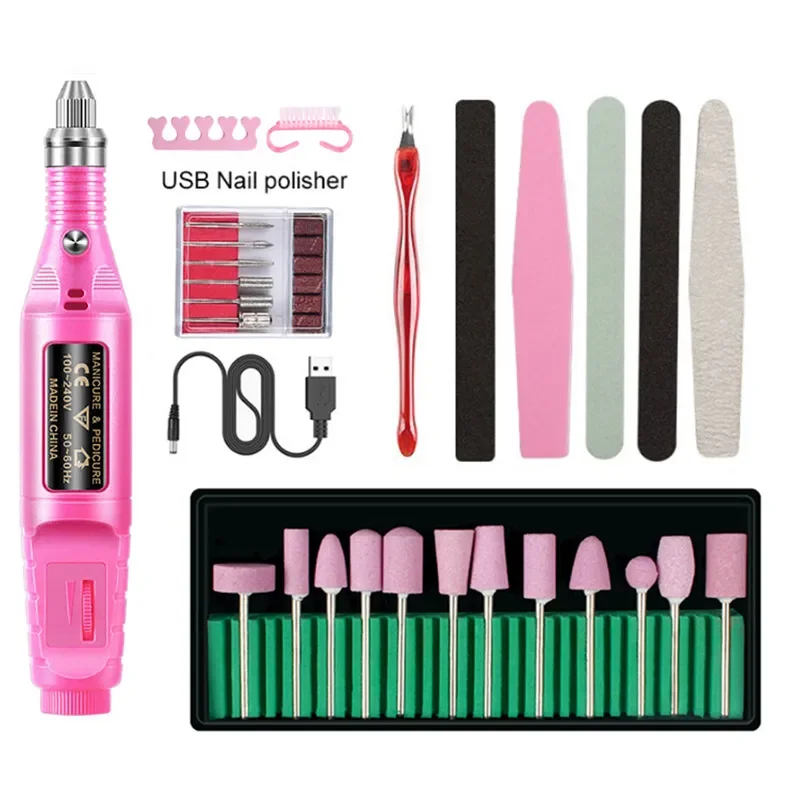 NEW2023 23pc/Set Nail Drill Machine Kit USB Charging Manicure Machine Pedicure 6 Bits Sanding Buffer Nail Manicure Tools
NEW2023 23pc/Set Nail Drill Machine Kit USB Charging Manicure Machine Pedicure 6 Bits Sanding Buffer Nail Manicure Tools