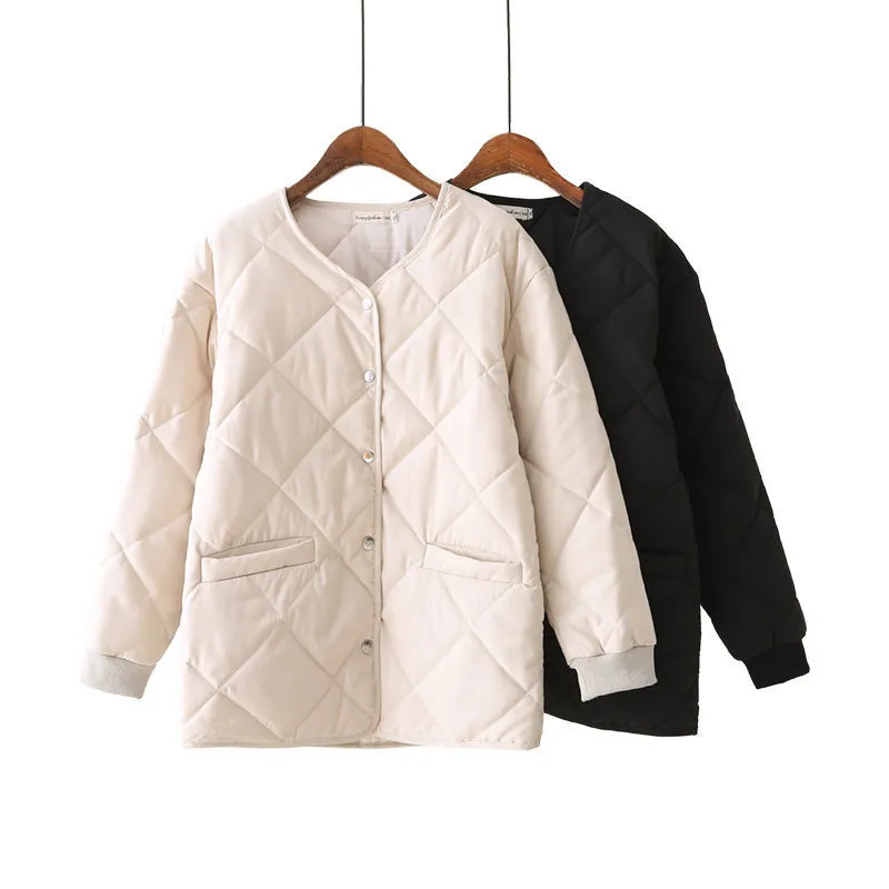 New Casual Winter Parka Cotton Coat Women Single Breasted Long Sleeve Tops Loose Outerwear Female Beige Black Clothing
New Casual Winter Parka Cotton Coat Women Single Breasted Long Sleeve Tops Loose Outerwear Female Beige Black Clothing