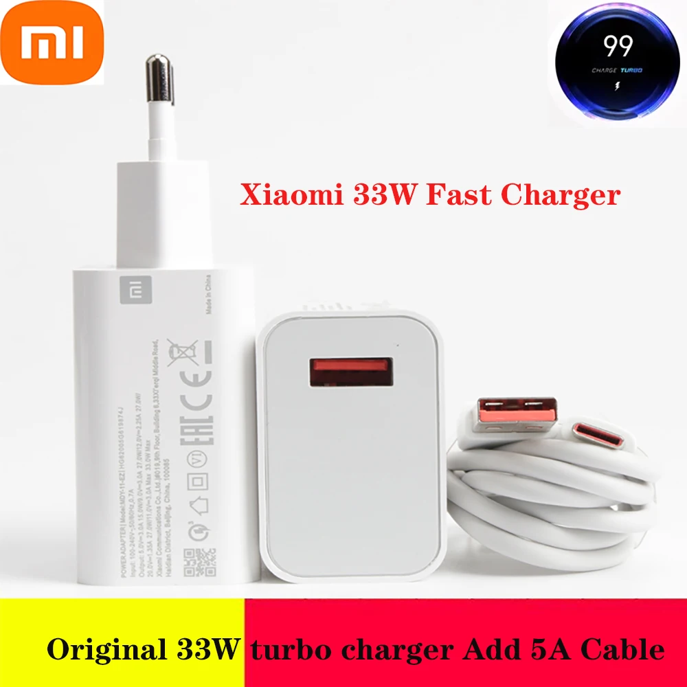 Адаптер для быстрой зарядки Xiaomi Mi 33W EU Turbo, 100 см, 5A, кабель для быстрой зарядки для MI 11, 11T, 10, 10T Pro, Poco X3, NFC, F3, M3, X3 Pro 
Адаптер для быстрой зарядки Xiaomi Mi 33W EU Turbo, 100 см, 5A, кабель для быстрой зарядки для MI 11, 11T, 10, 10T Pro, Poco X3, NFC, F3, M3, X3 Pro