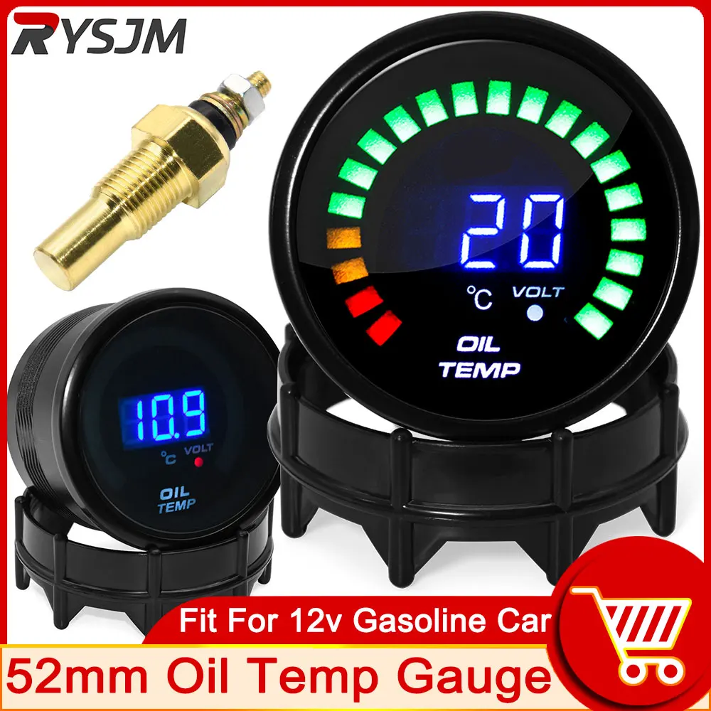 Black 52mm Digital LED Car Oil Temp Gauge 20-150 Celsius Oil Temperature Gauge with Moto Temperature Sensor 1/8NPT Car Meter
Black 52mm Digital LED Car Oil Temp Gauge 20-150 Celsius Oil Temperature Gauge with Moto Temperature Sensor 1/8NPT Car Meter