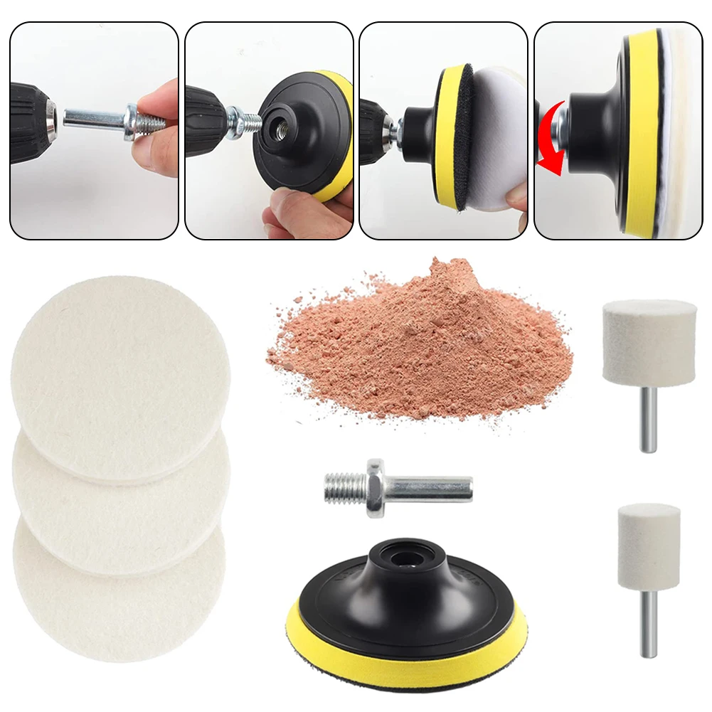 8x Car Windshield Glass Scratch Remover Cerium Oxide Powder(50g) Polishing Kit 3-inch Felt Polishing-wheel Auto Wash&Maintenance
8x Car Windshield Glass Scratch Remover Cerium Oxide Powder(50g) Polishing Kit 3-inch Felt Polishing-wheel Auto Wash&Maintenance