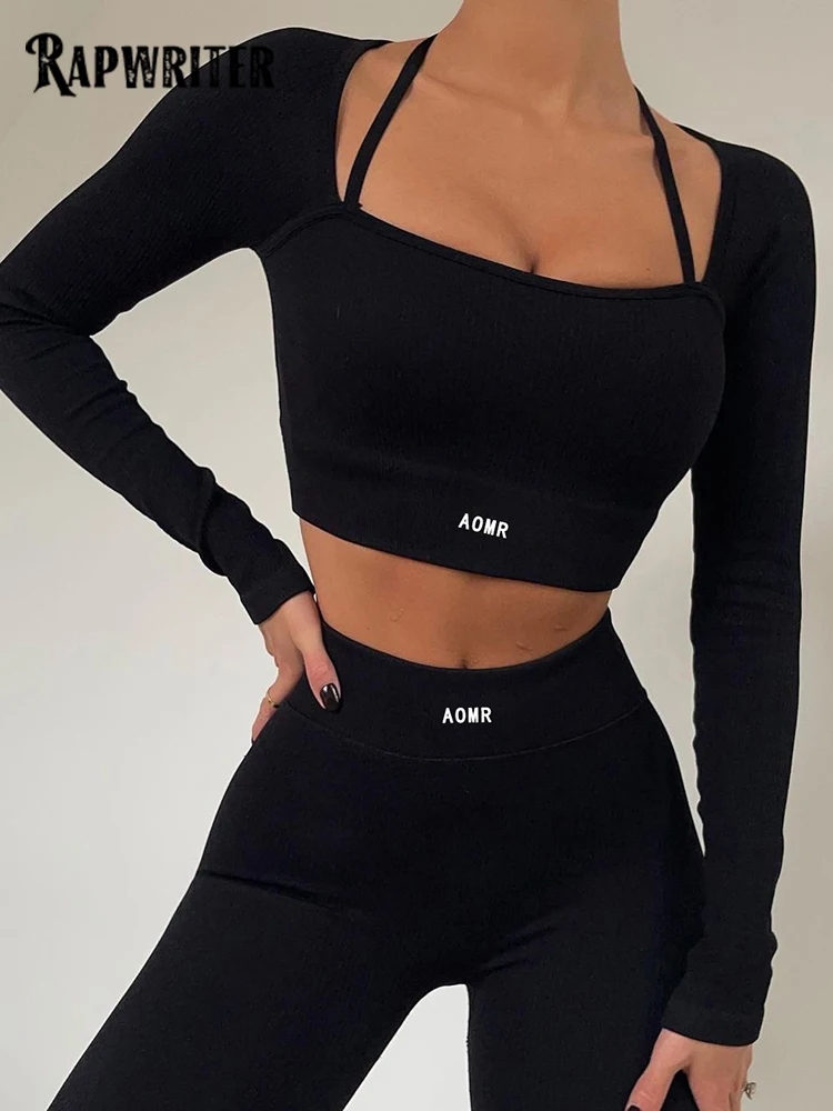 Rapwriter Sporty Casual Knitted Two Piece Sets 2022 Women Solid Autumn Crop Tops+Hih Rise Leggings Sweatpants Match Outfits 2pcs
Rapwriter Sporty Casual Knitted Two Piece Sets 2022 Women Solid Autumn Crop Tops+Hih Rise Leggings Sweatpants Match Outfits 2pcs