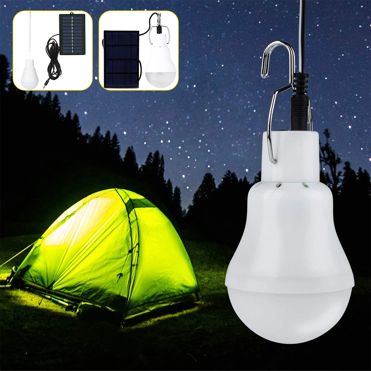 High Quality LED Solar Lamp Bulb Outdoor Waterproof Solar Lights Garden Hanging Light Hiking Camping Fishing Emergency Lights
High Quality LED Solar Lamp Bulb Outdoor Waterproof Solar Lights Garden Hanging Light Hiking Camping Fishing Emergency Lights