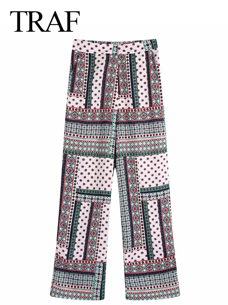 TRAF Fashion New Ladies Trousers Premium Skin-Friendly Print Floral Retro Casual Versatile Elegant Temperament Women's Pants
TRAF Fashion New Ladies Trousers Premium Skin-Friendly Print Floral Retro Casual Versatile Elegant Temperament Women's Pants