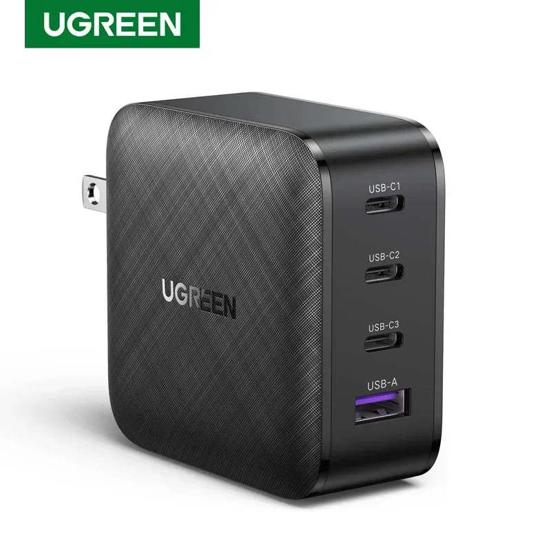 UGREEN 65 Вт USB C зарядное устройство 4 порта адаптер питания GaN PD быстрая зарядка