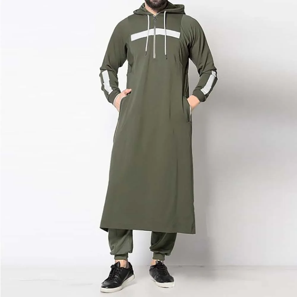 Men's Muslim Robe Daily Loose Casual Zipper Hooded Muslim Robe Foreign Trade Men's Long Sweater Africa New Fashion 2022
Men's Muslim Robe Daily Loose Casual Zipper Hooded Muslim Robe Foreign Trade Men's Long Sweater Africa New Fashion 2022