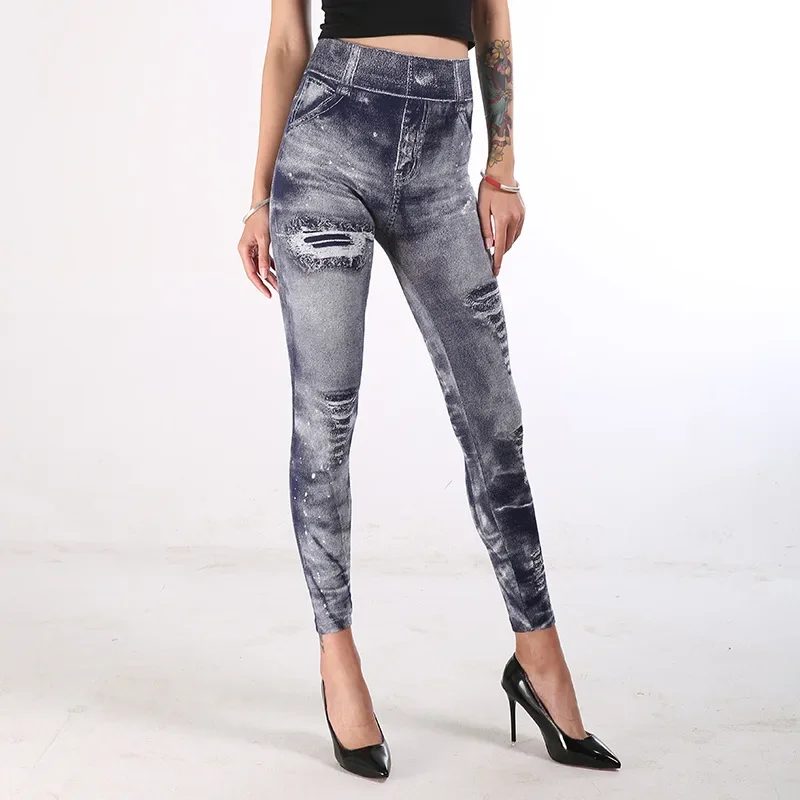 Sexy Women Pencil Pants Leggings Elastic Workout Fitness Push Up Trousers Imitation Denim Causal Leggins Outfits Sweatpants
Sexy Women Pencil Pants Leggings Elastic Workout Fitness Push Up Trousers Imitation Denim Causal Leggins Outfits Sweatpants