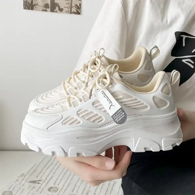 Shoes For Women 2022 Chunky Sneakers Beige Platform Women Shoes High Quality Mesh Women Casual Shoes Walking Shoes Size 35-41
Shoes For Women 2022 Chunky Sneakers Beige Platform Women Shoes High Quality Mesh Women Casual Shoes Walking Shoes Size 35-41