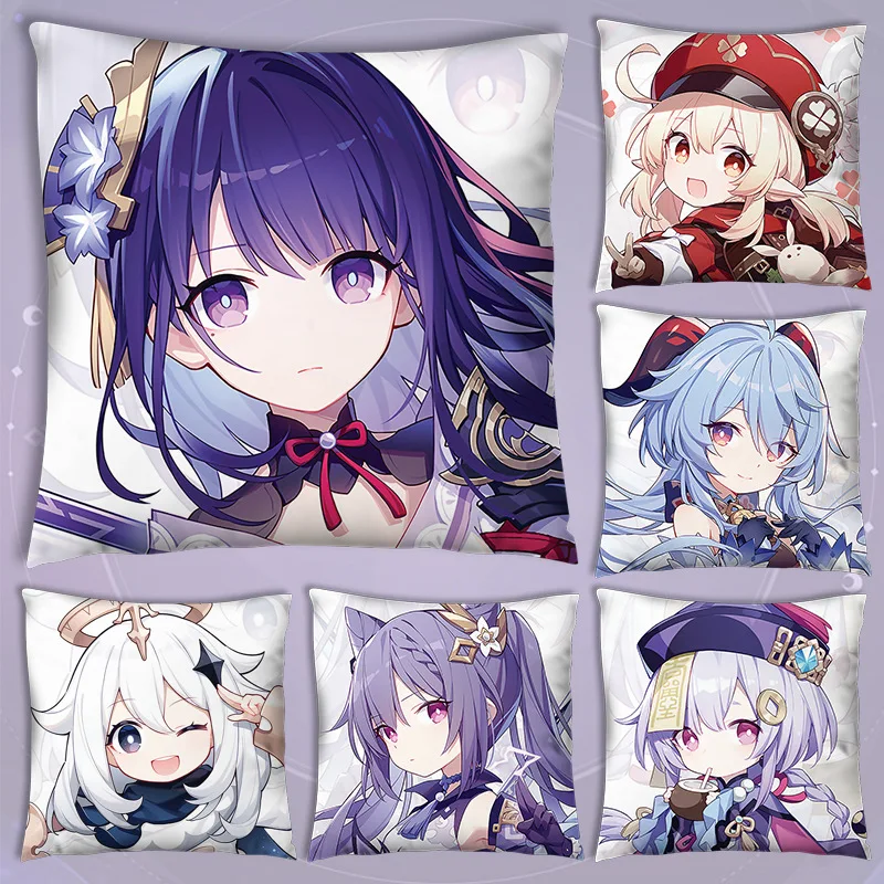Anime Genshin Impact Double-Sided Print Pillowcase Cartoon Zhongli Hutao Pillow Case Living Room Sofa Car Decor Cushion Cover
Anime Genshin Impact Double-Sided Print Pillowcase Cartoon Zhongli Hutao Pillow Case Living Room Sofa Car Decor Cushion Cover