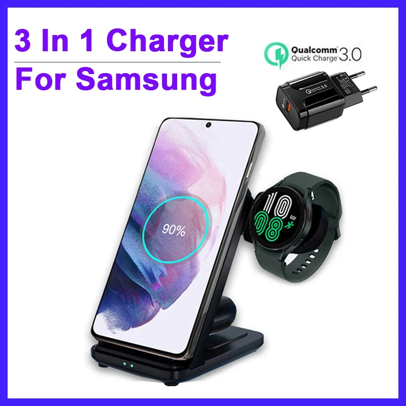 For Samsung Wireless Charger Fast Phone Charger Stand for S21 S20 S10 Galaxy Watch 3/4 Active 2/1 3 in 1 Quick Wireless Charger
For Samsung Wireless Charger Fast Phone Charger Stand for S21 S20 S10 Galaxy Watch 3/4 Active 2/1 3 in 1 Quick Wireless Charger