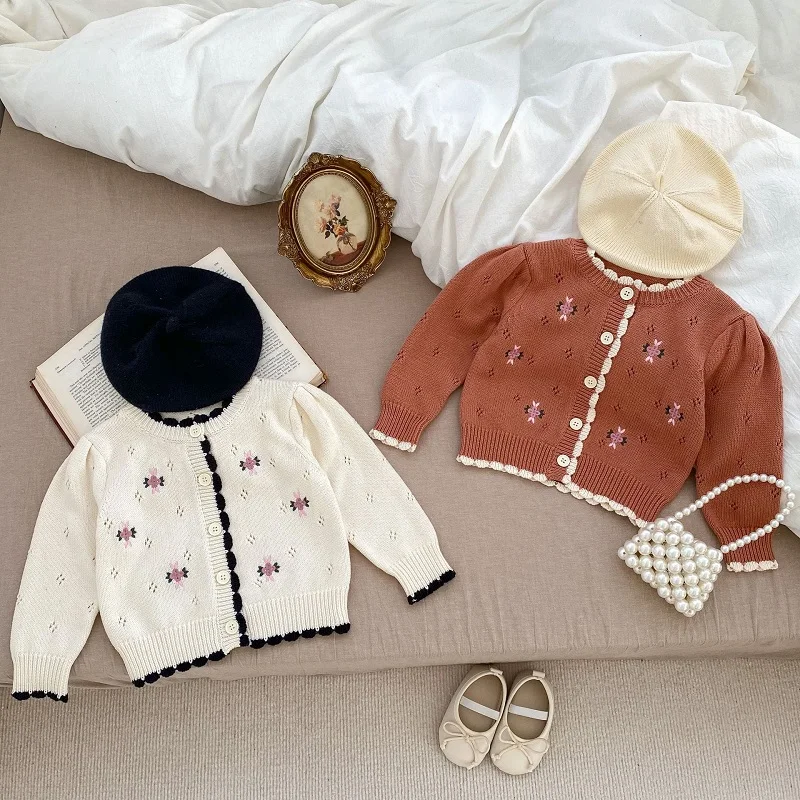 2023 New Autumn Baby Girl Sweater 0-3Years Princess Kids Long Sleeve Embroidery Flower Knitted Cardigan Outwear Coat Top Clothes
2023 New Autumn Baby Girl Sweater 0-3Years Princess Kids Long Sleeve Embroidery Flower Knitted Cardigan Outwear Coat Top Clothes