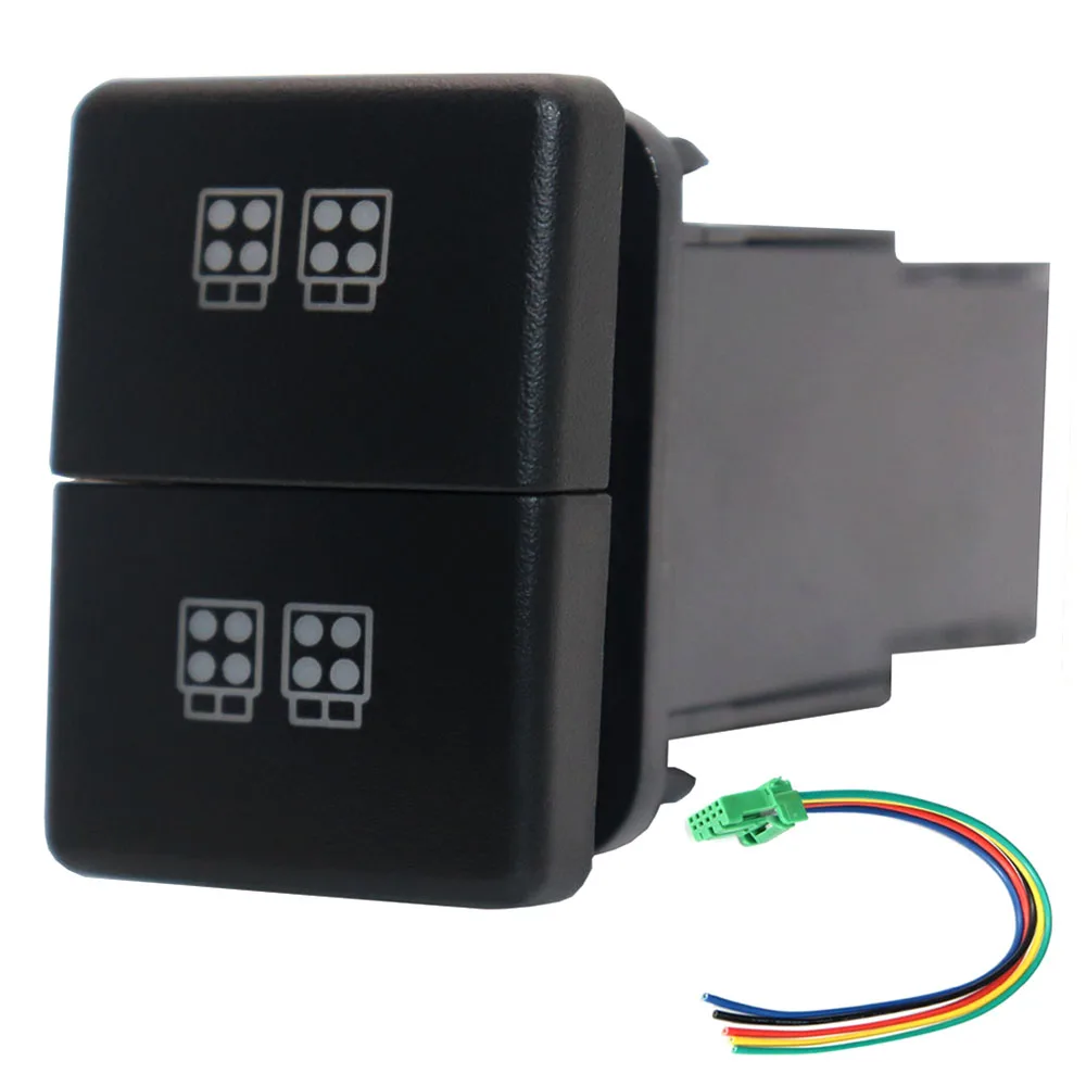 12V Dual Push Button Switch Led Work Lights ON-Off Blue/Green Backlit 32.5 x 22mm for Toyota 4Runner Hilux Prado RAV4 With Wire
12V Dual Push Button Switch Led Work Lights ON-Off Blue/Green Backlit 32.5 x 22mm for Toyota 4Runner Hilux Prado RAV4 With Wire