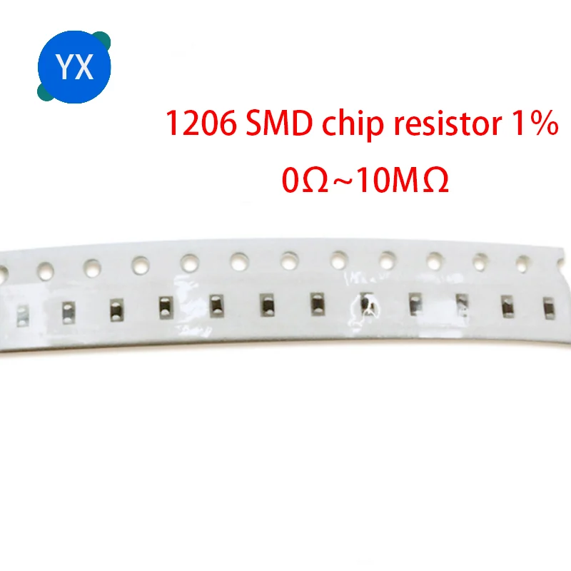 100pcs 1206 1% SMD resistor 0R ~ 10M 1/4W 2R 5.1R 220R 330R 1K 2.2K 10K 100K 0R 1R 4.7R 10R 100R 150R 220R 330R 470K 1M 10Mohm
100pcs 1206 1% SMD resistor 0R ~ 10M 1/4W 2R 5.1R 220R 330R 1K 2.2K 10K 100K 0R 1R 4.7R 10R 100R 150R 220R 330R 470K 1M 10Mohm