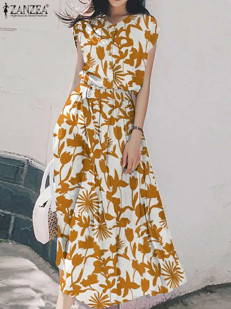 2022 ZANZEA Summer Holiday Dress Women Bohemian Floral Printed Midi Sundress Casual Short Sleeve Beach Party Vestido Kaftan Robe
2022 ZANZEA Summer Holiday Dress Women Bohemian Floral Printed Midi Sundress Casual Short Sleeve Beach Party Vestido Kaftan Robe