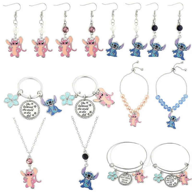 Lilo & Stitch Kawaii Cartoon Character Cute Stitch Angel Keychain Earrings Necklace Couple Pendant Accessories Holiday Gifts
Lilo & Stitch Kawaii Cartoon Character Cute Stitch Angel Keychain Earrings Necklace Couple Pendant Accessories Holiday Gifts