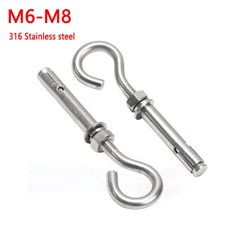 1Pcs M6 M8 Expansion Screws Hooks Opening Hole 316 A4 Stainless Steel Eye Bolt Open Anchor Hook for Basket Ceiling Fan Hanging
1Pcs M6 M8 Expansion Screws Hooks Opening Hole 316 A4 Stainless Steel Eye Bolt Open Anchor Hook for Basket Ceiling Fan Hanging