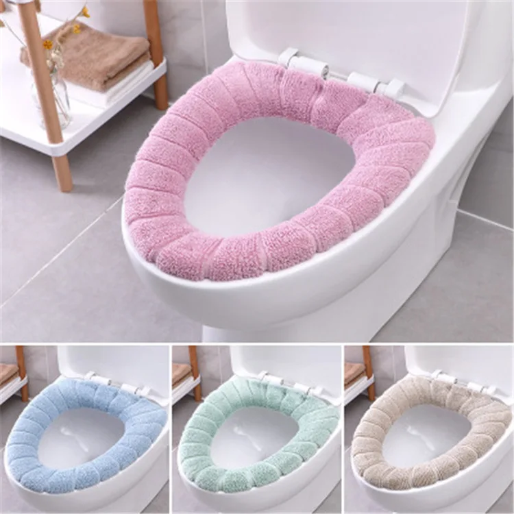4 Pcs Bathroom Soft Thicker Warmer Stretchable Washable Cloth Toilet Seat Cover Pads,Luxury Toilets Warm Seat Covers Universal
4 Pcs Bathroom Soft Thicker Warmer Stretchable Washable Cloth Toilet Seat Cover Pads,Luxury Toilets Warm Seat Covers Universal