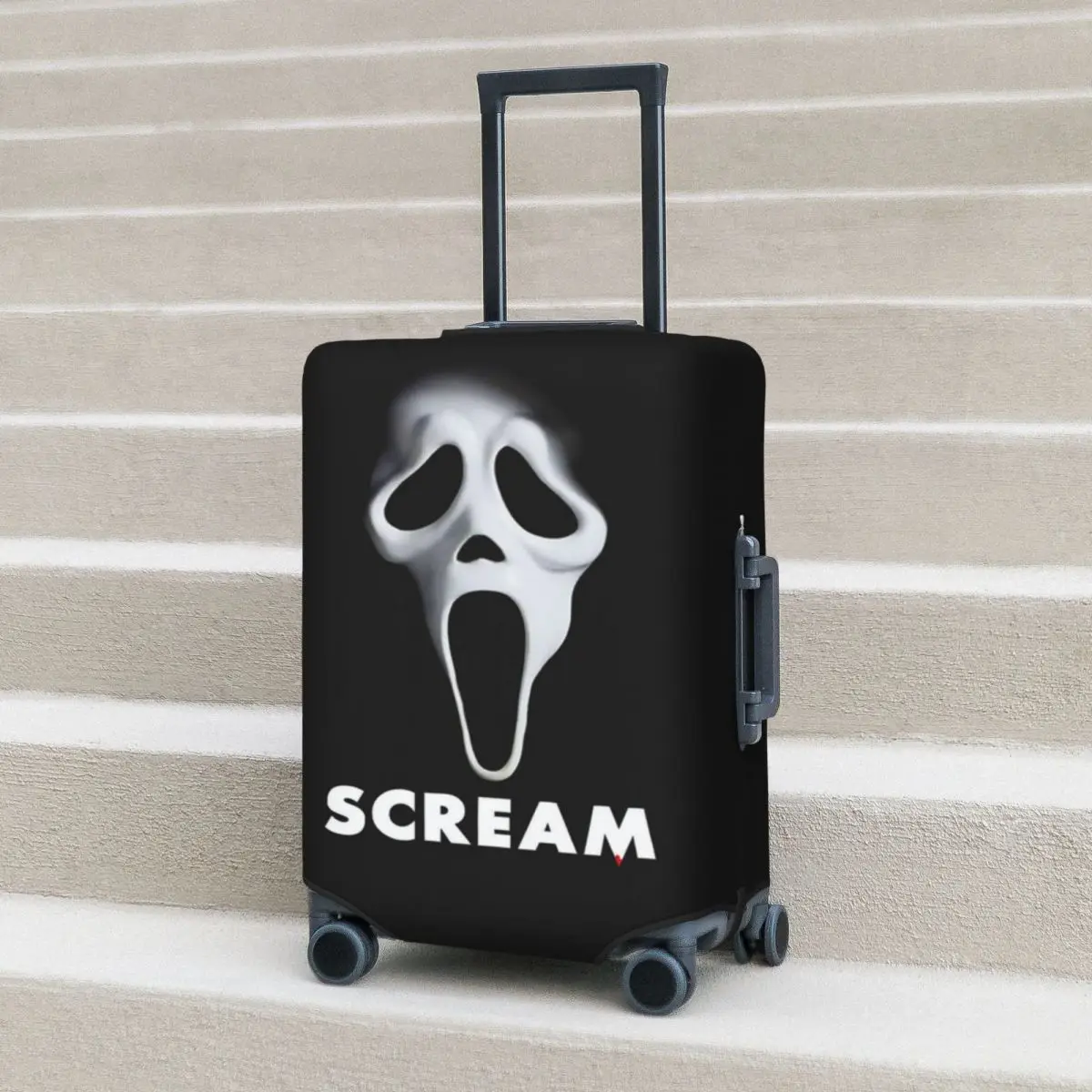 White GhostFace The Scream Suitcase Cover Modern Art Holiday Travel Strectch Luggage Accesories Protector
White GhostFace The Scream Suitcase Cover Modern Art Holiday Travel Strectch Luggage Accesories Protector