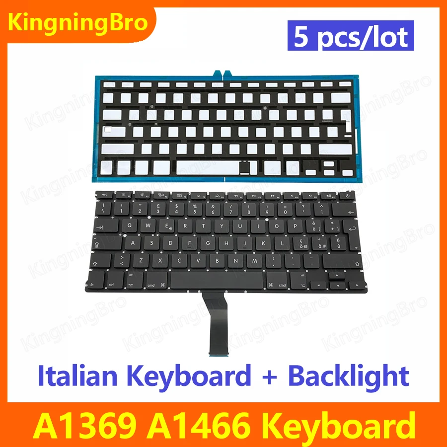 5 pcs/lot New Replacement Keyboard + Backlight For Macbook Air 13" A1369 A1466 Italy Italian Keyboard 2011-2017 Year
5 pcs/lot New Replacement Keyboard + Backlight For Macbook Air 13" A1369 A1466 Italy Italian Keyboard 2011-2017 Year