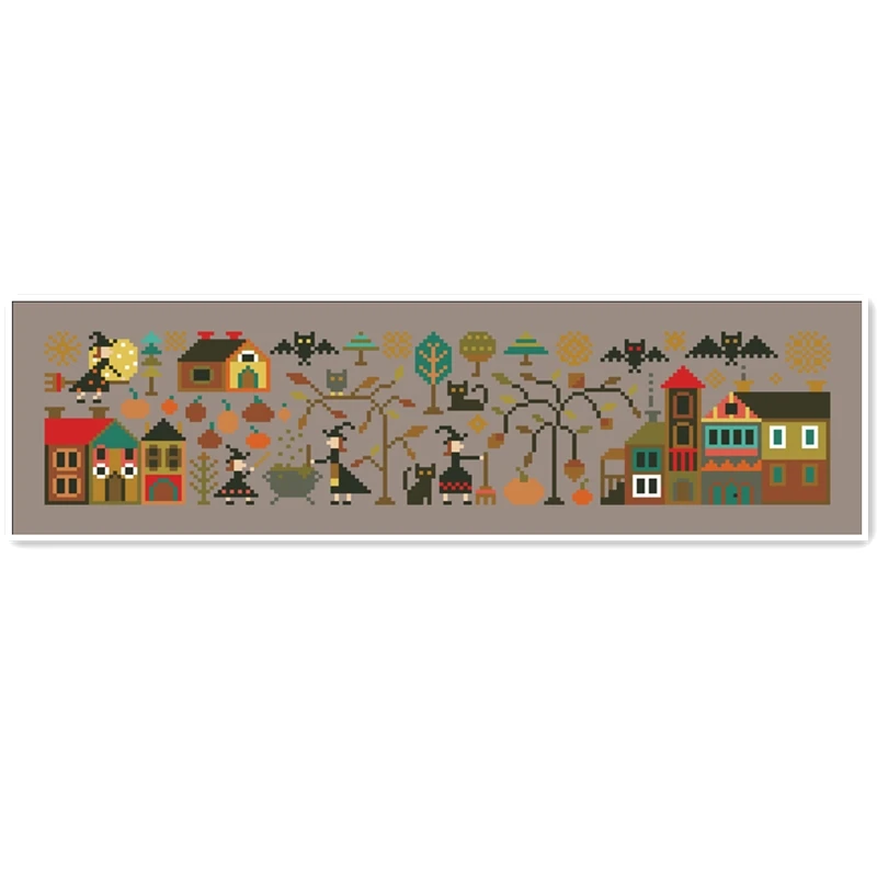 Halloween Wizard Home cross stitch kit design cotton silk thread 14ct coffee canvas embroidery DIY needlework
Halloween Wizard Home cross stitch kit design cotton silk thread 14ct coffee canvas embroidery DIY needlework