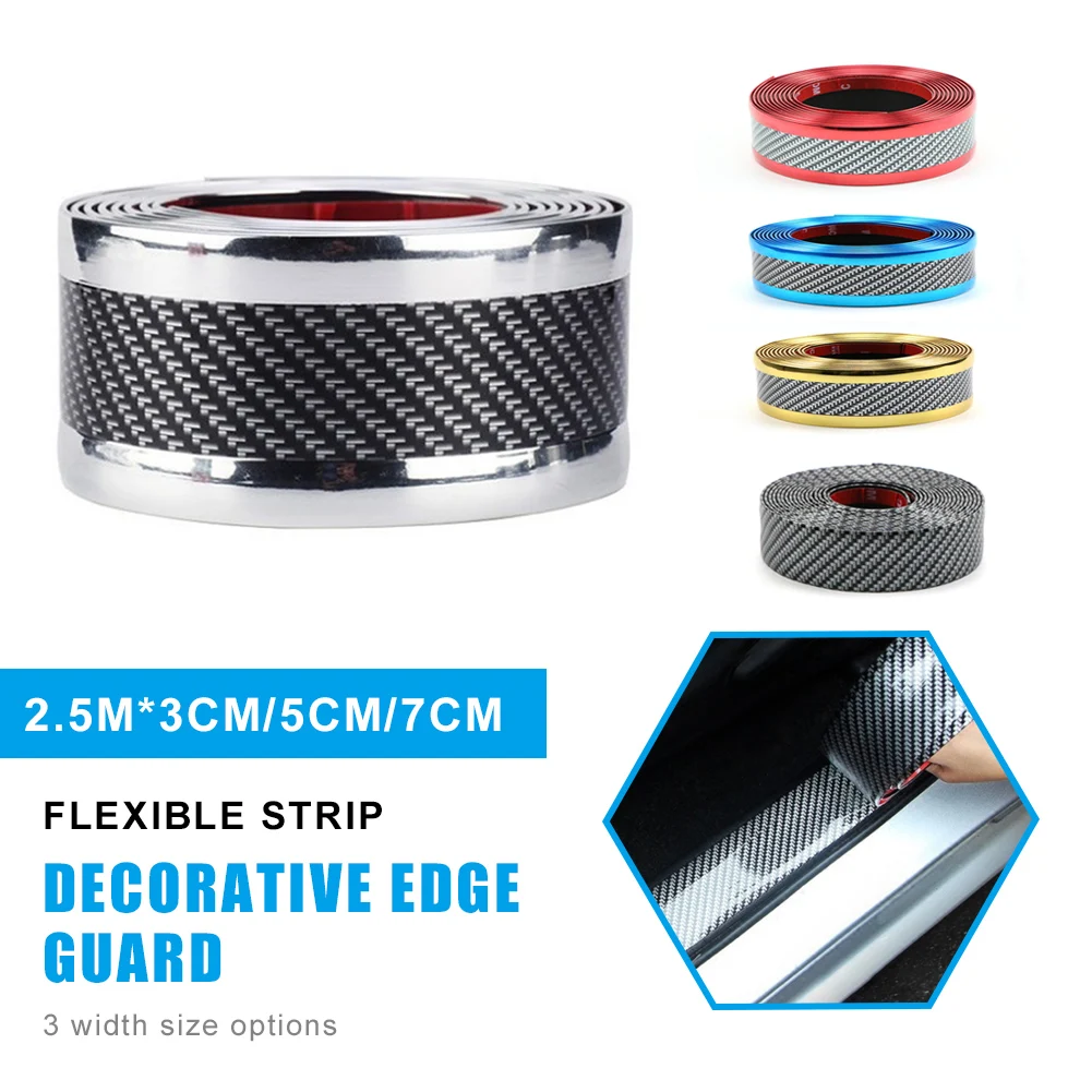 2.5M/Roll Car Sticker Door Sill Protector Anti-Scratch 3/5/7cm Carbon Fiber Door Threshold Bumper Protector Door Edge Guard Film
2.5M/Roll Car Sticker Door Sill Protector Anti-Scratch 3/5/7cm Carbon Fiber Door Threshold Bumper Protector Door Edge Guard Film