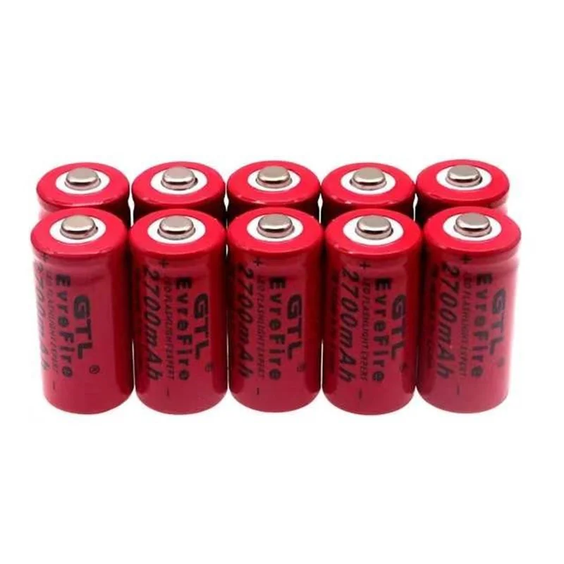 2700mAh Rechargeable 3.7V Li-ion 16340 Batteries CR123A Battery For LED Flashlight Travel Wall Charger For 16340 CR123A Battery
2700mAh Rechargeable 3.7V Li-ion 16340 Batteries CR123A Battery For LED Flashlight Travel Wall Charger For 16340 CR123A Battery