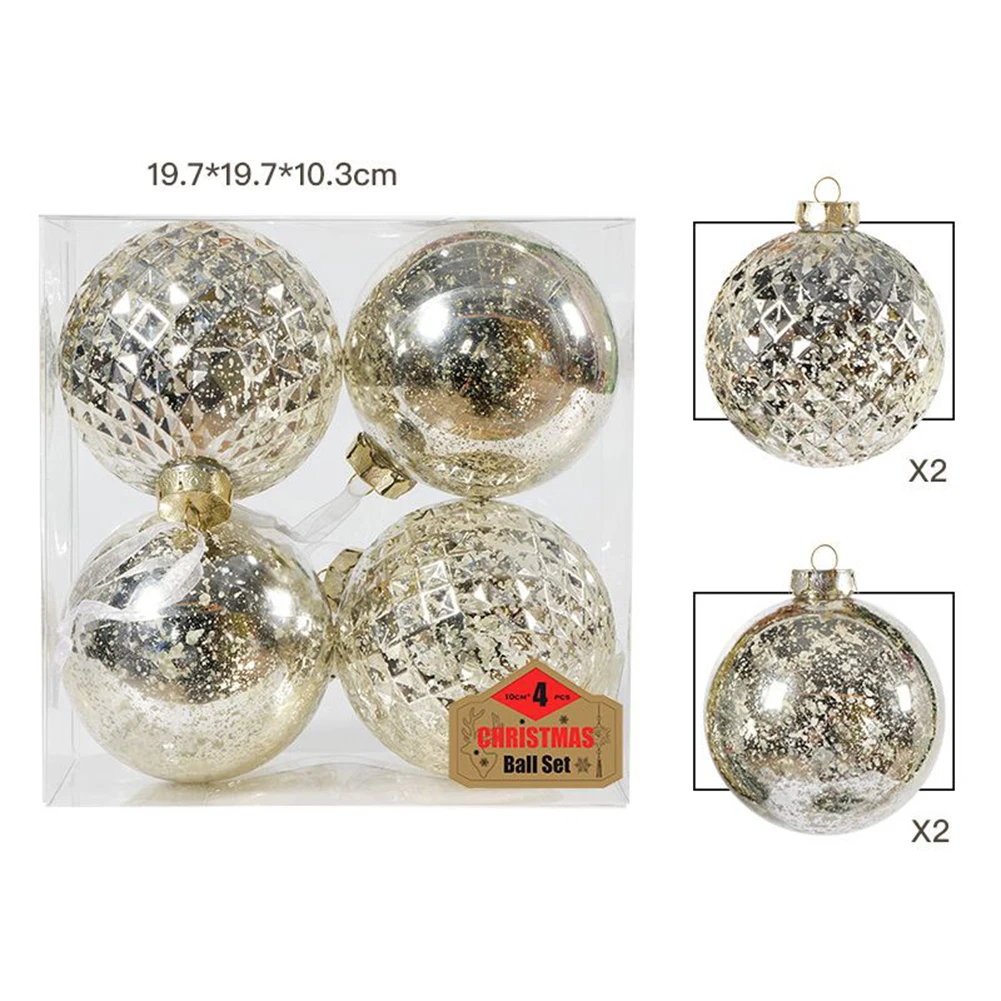Plated Christmas Ball 10cm 4Pcs Champagne Gold Plastic Bridal Shower Party Perfect For Christmas Tree Decoration
Plated Christmas Ball 10cm 4Pcs Champagne Gold Plastic Bridal Shower Party Perfect For Christmas Tree Decoration