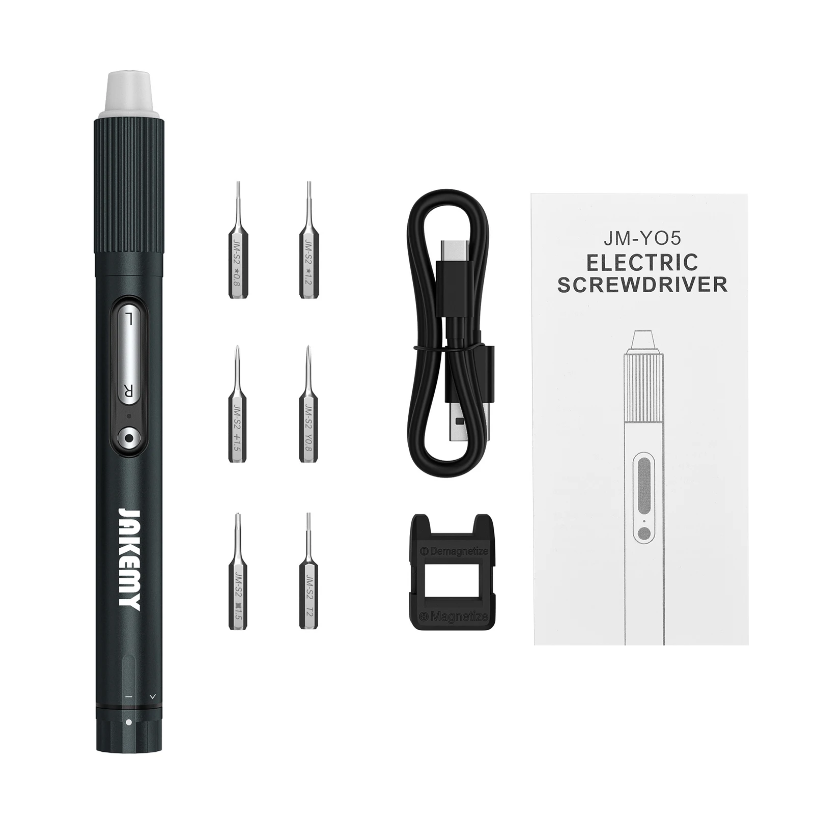 JAKEMY JM-Y05 USB отвертка Высокая точность электрический отвертка с 6 шт. S2 Биты крест Torx противостояние три-крыло Пентагон Биты
JAKEMY JM-Y05 USB отвертка Высокая точность электрический отвертка с 6 шт. S2 Биты крест Torx противостояние три-крыло Пентагон Биты