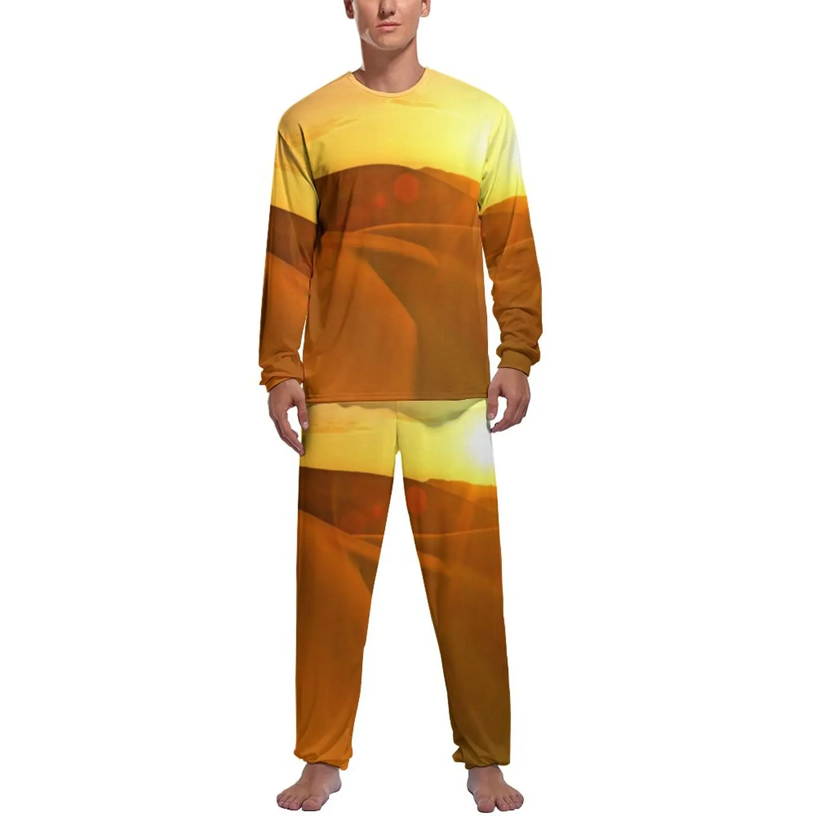 Gold Desert Pajamas Sand Dune Sunset Man Long Sleeve Elegant Pajamas Set 2 Pieces Casual Autumn Design Home Suit Birthday Gift
Gold Desert Pajamas Sand Dune Sunset Man Long Sleeve Elegant Pajamas Set 2 Pieces Casual Autumn Design Home Suit Birthday Gift