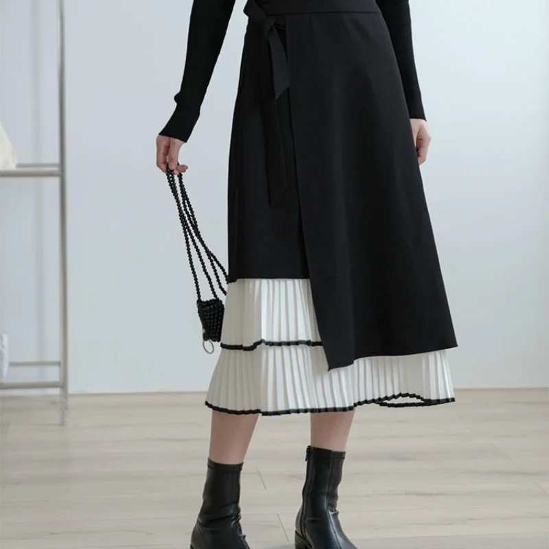 Women Fashion Japanese Harajuku Irregular Streetwear Skirts Black Patchwork Ladies Elegant Long High-waisted Skirt Female 2021
Women Fashion Japanese Harajuku Irregular Streetwear Skirts Black Patchwork Ladies Elegant Long High-waisted Skirt Female 2021