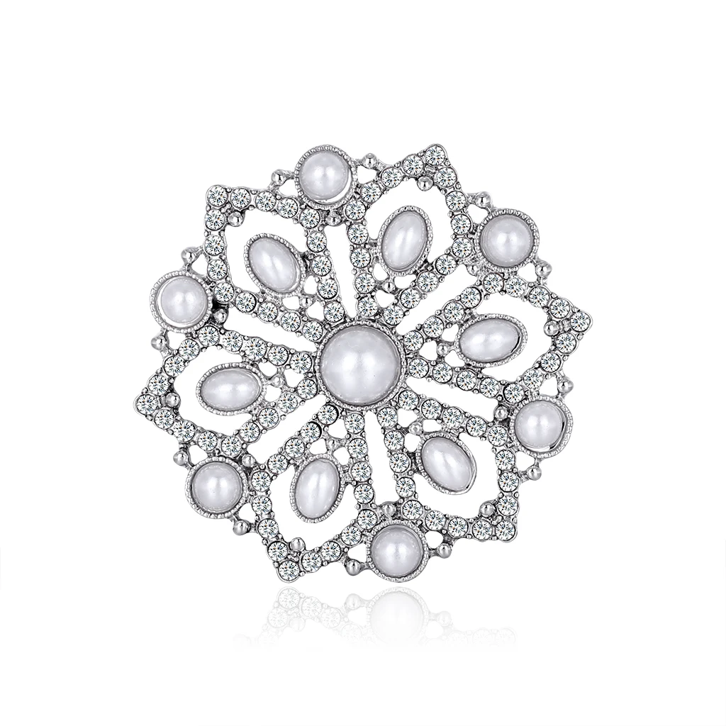 TULX Vintage Elegant Pearl Crystal Rhinestone Flower Brooches For Women Luxury Corsage Hijab Scarf Brooch Pins
TULX Vintage Elegant Pearl Crystal Rhinestone Flower Brooches For Women Luxury Corsage Hijab Scarf Brooch Pins