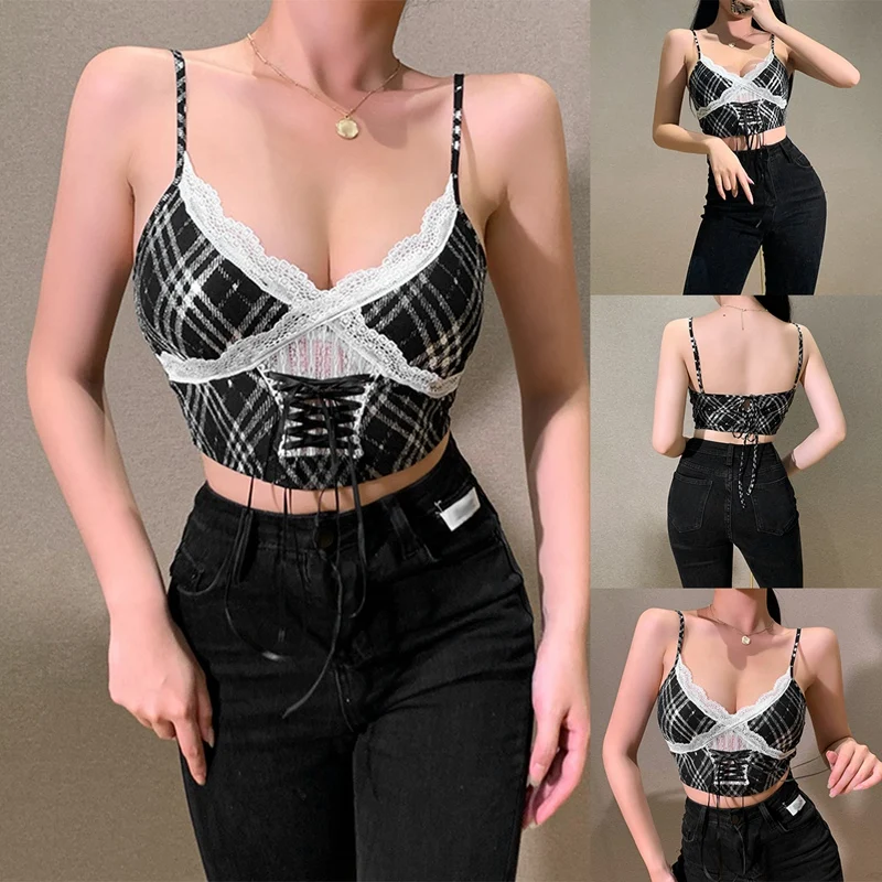 Lace Strap Wrapped Chest Shirt Top New V-Neck Underwear Ladies Camisole Women Summer Crop Tops
Lace Strap Wrapped Chest Shirt Top New V-Neck Underwear Ladies Camisole Women Summer Crop Tops