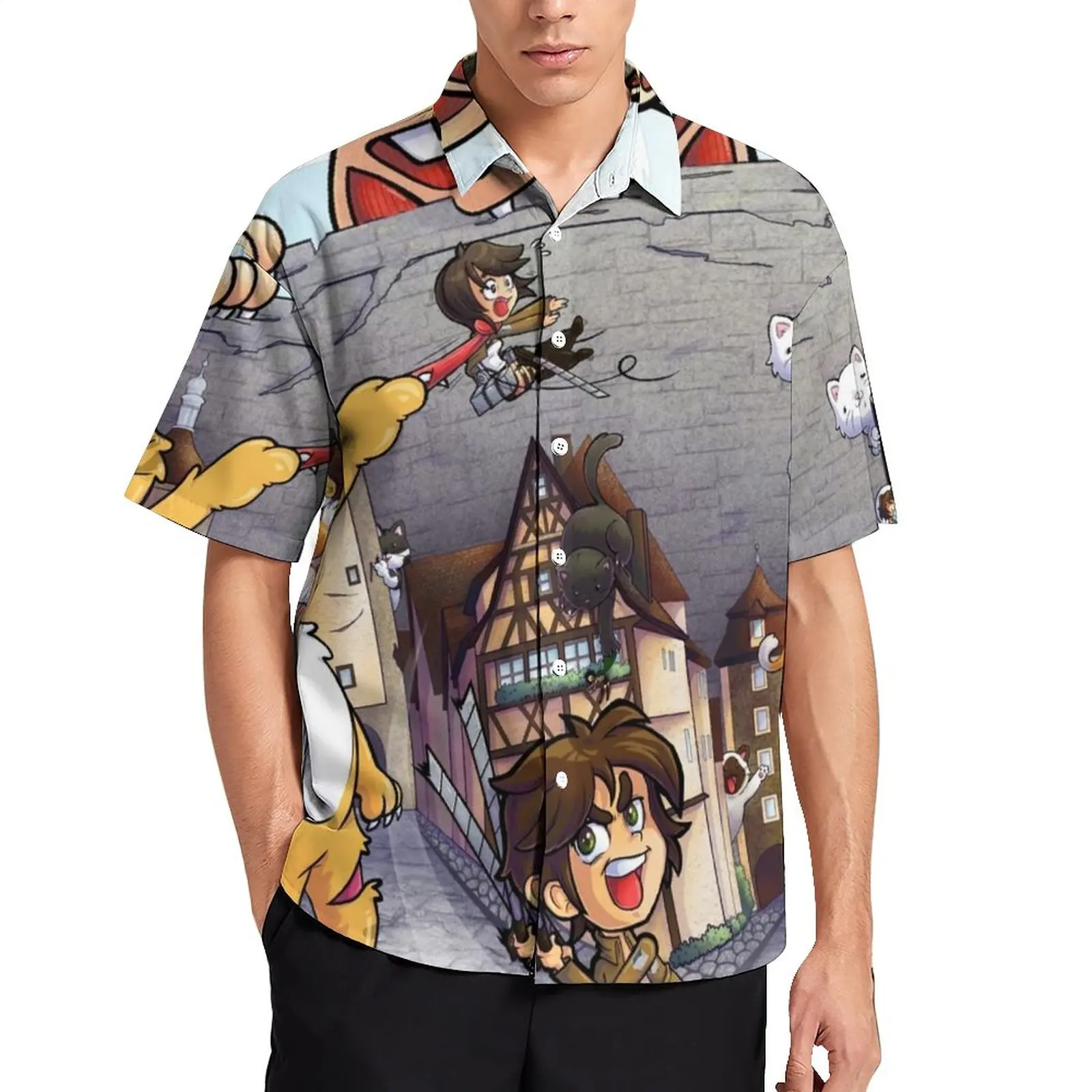 Japanese Anime Print Casual Shirts Attack on Kitten Beach Shirt Hawaii Y2K Blouses Man Graphic Big Size 3XL 4XL
Japanese Anime Print Casual Shirts Attack on Kitten Beach Shirt Hawaii Y2K Blouses Man Graphic Big Size 3XL 4XL