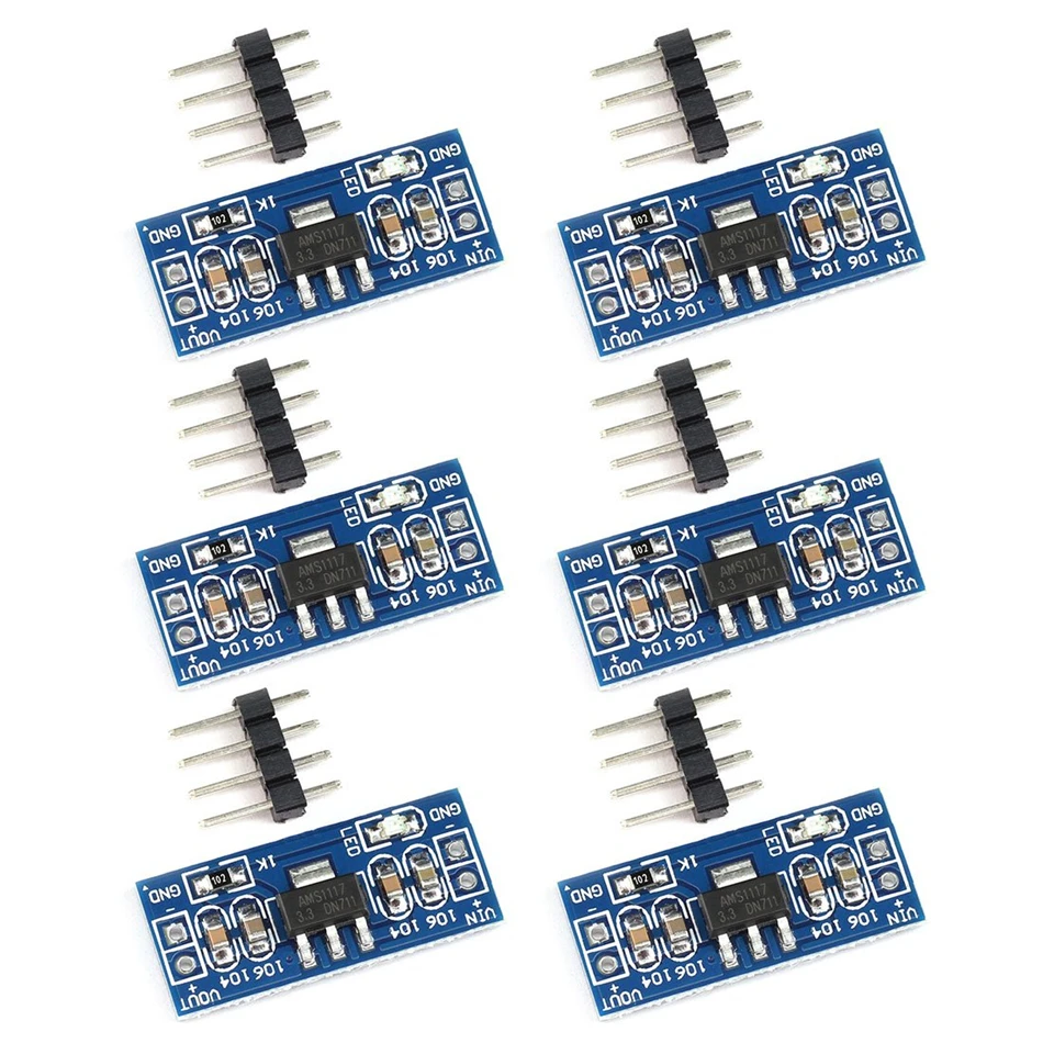 6 шт., встроенный понижающий преобразователь постоянного тока 5,5 В, регулятор напряжения 4,75-12 В в 3,3 В 5,5 мА, 4-контактный понижающий модуль ист...
6 шт., встроенный понижающий преобразователь постоянного тока 5,5 В, регулятор напряжения 4,75-12 В в 3,3 В 5,5 мА, 4-контактный понижающий модуль ист...