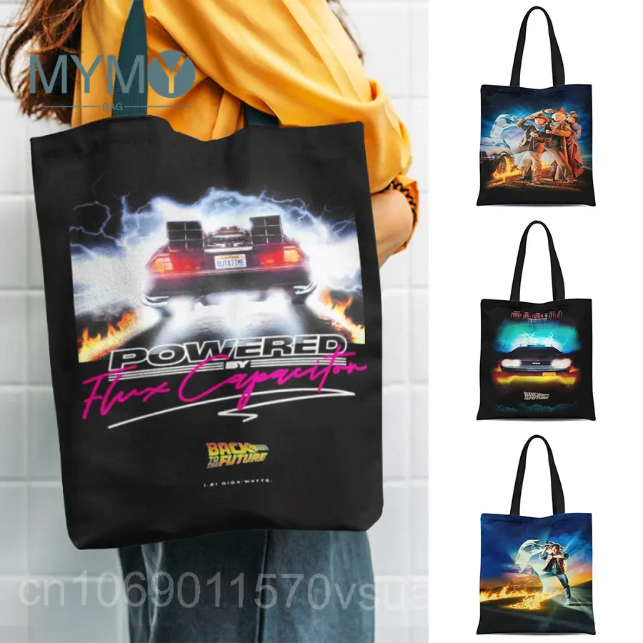 

косметичка готическая женская сумка сумки женские victoria’s secret косметичка Женская сумка на плечо «Назад в будущее», вместительные дорожные сумки-тоуты, холщовые сумки для покупок, Книжная сумка для девушек
