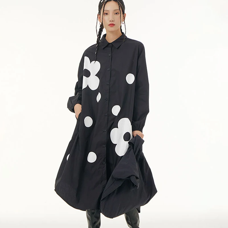 Johnature New Fashion Big Floral Print Turn-down Collar Shirt Dresses For Women 2023 Autumn Loose All Match Streetwear Dress
Johnature New Fashion Big Floral Print Turn-down Collar Shirt Dresses For Women 2023 Autumn Loose All Match Streetwear Dress