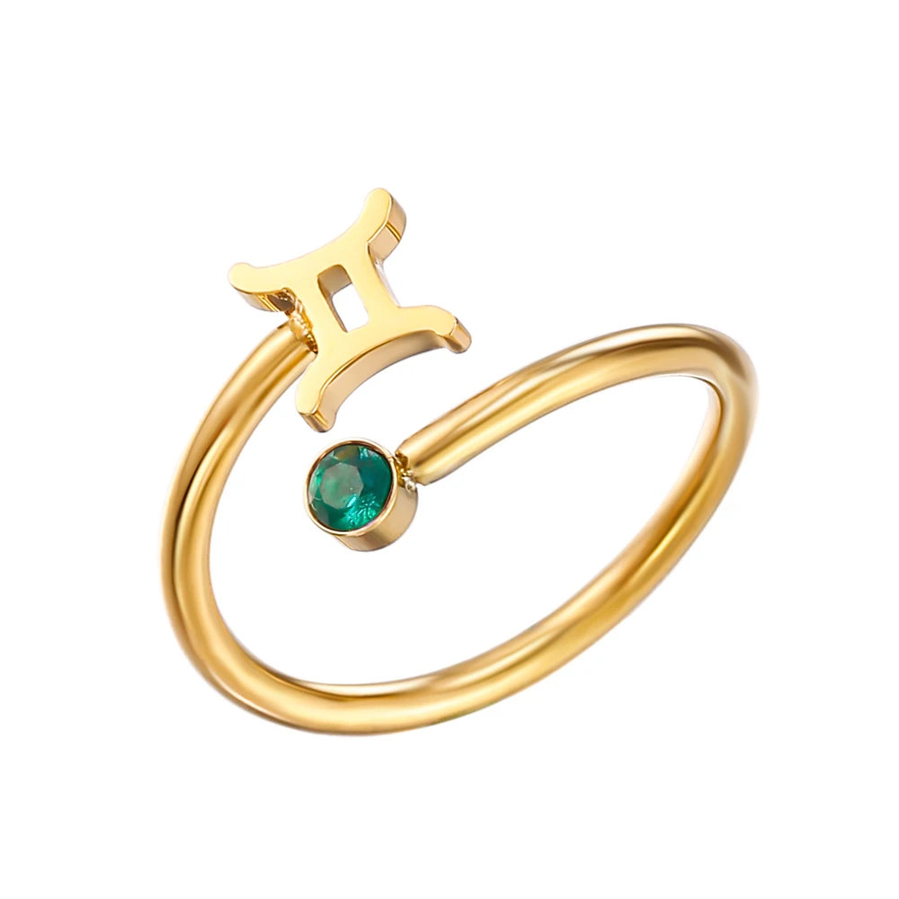 12 Constellation Open Adjustable Rings18k Gold Plated Finger Rings Stainless Steel Birthstone Ring For Women Couple Gifts
12 Constellation Open Adjustable Rings18k Gold Plated Finger Rings Stainless Steel Birthstone Ring For Women Couple Gifts