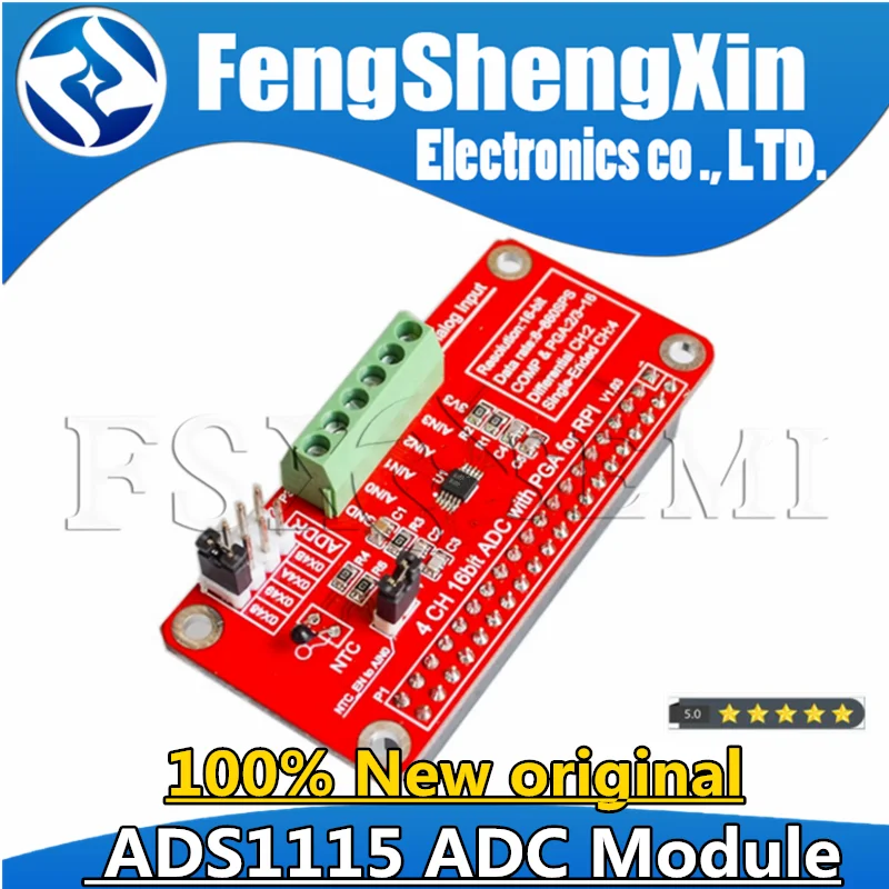 

3.3V ADS1115 ADC Module for Raspberry Pi 3/2 / B + / I2C RPI ADS1115 ADC Analog to Digital Converter for arduino
