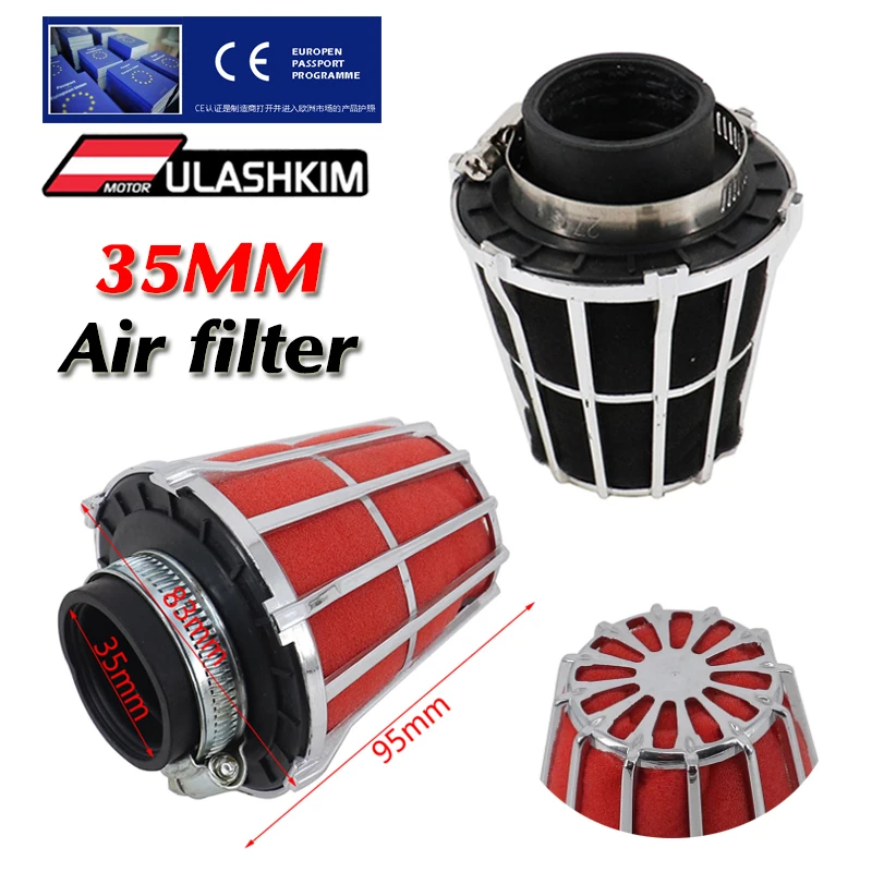 35MM Air filter Black and Red Mushroom Head Carburetor Air Filter Cleaner Intake Pipe Modified Scooter Motocross ATV
35MM Air filter Black and Red Mushroom Head Carburetor Air Filter Cleaner Intake Pipe Modified Scooter Motocross ATV