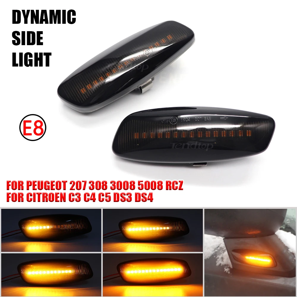 2Pc For Peugeot 308 207 3008 5008 For Citroen C4 C3 C5 DS3 DS4 Dynamic LED Side Marker Lamp Turn Signal Light Sequential Blinker
2Pc For Peugeot 308 207 3008 5008 For Citroen C4 C3 C5 DS3 DS4 Dynamic LED Side Marker Lamp Turn Signal Light Sequential Blinker