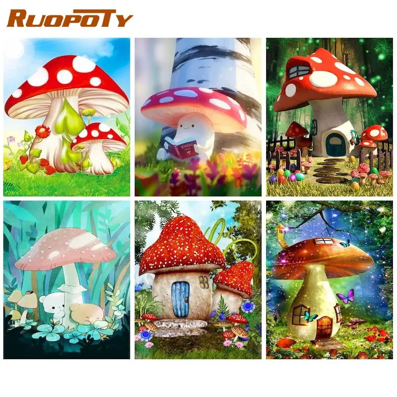 RUOPOTY Oil Paint by Numbers Mushroom Picture By Number Acrylic Paints Painting Plant Kits Gift For Home Decor
RUOPOTY Oil Paint by Numbers Mushroom Picture By Number Acrylic Paints Painting Plant Kits Gift For Home Decor
