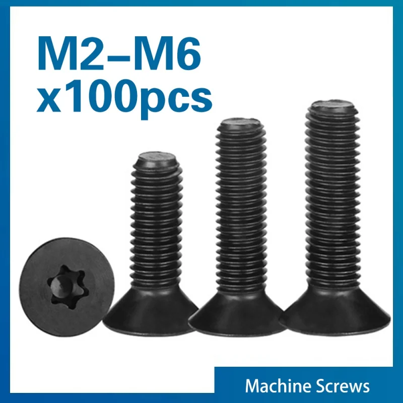 100pcs/lot Flat Countersunk Screw Six Lobe Bolt Torx Head Machine screw M2 M2.5 M3 M4 M5 M 6 Black 304 Stainless Steel
100pcs/lot Flat Countersunk Screw Six Lobe Bolt Torx Head Machine screw M2 M2.5 M3 M4 M5 M 6 Black 304 Stainless Steel