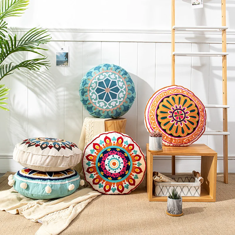 Round Pillowcover Decorative Mandala Pillow Sham Indian Bohemian Ottoman Poufs Pom Pom Pillowcases Outdoor Cushion Covers TJ7181
Round Pillowcover Decorative Mandala Pillow Sham Indian Bohemian Ottoman Poufs Pom Pom Pillowcases Outdoor Cushion Covers TJ7181