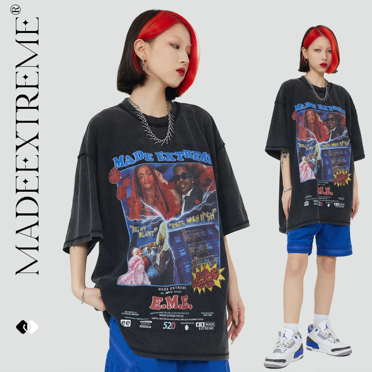 MADE EXTREME Character print hip hop rap casual t shirt street retro distressed t shirt streetwear women top graphic tees
MADE EXTREME Character print hip hop rap casual t shirt street retro distressed t shirt streetwear women top graphic tees